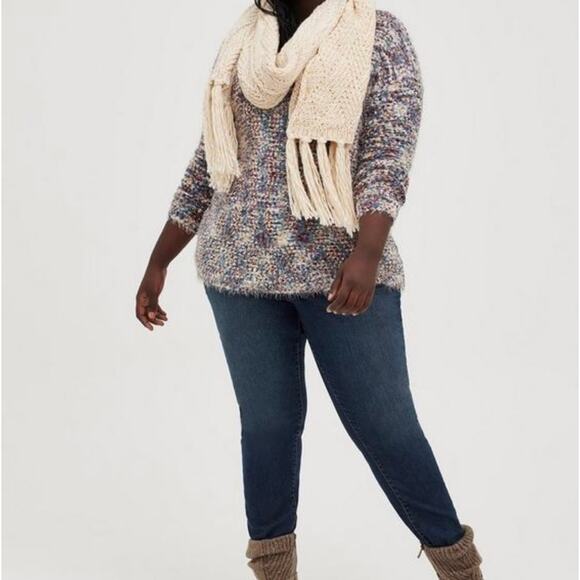 TORRID Drop Shoulder Sweater - Multi Color Popcorn Size 1X - Picture 2 of 8